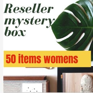 50 items mixed brand reseller box womens size medium  Jackets shirts dresses swe